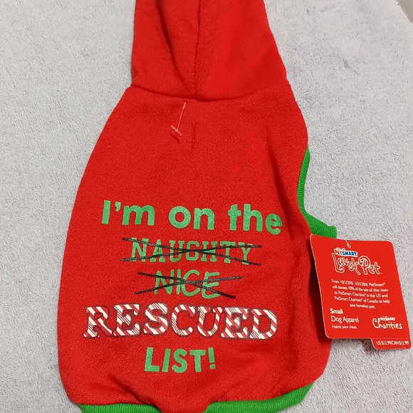 Pet smart holiday dog hooded pullover sweater red and green new with tag - Picture 3 of 5